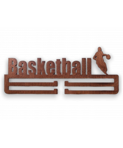 Медальница Basketball с покрытием морилкой