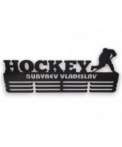 Медальница Hockey черная